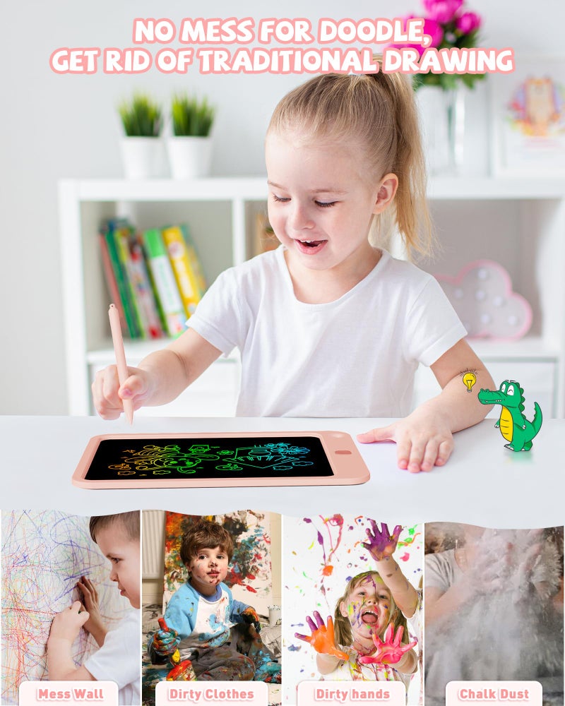 KOKODI LCD الكتابة اللوحي للأطفال 10 بوصة الرسم اللوحي الملونة التعليمية تعلم ألعاب الأطفال لعمر 3-12 سنة طفل صغير خربش مجلس اللوازم المدرسية للفتيات هدايا عيد ميلاد 5-7 - Image 3